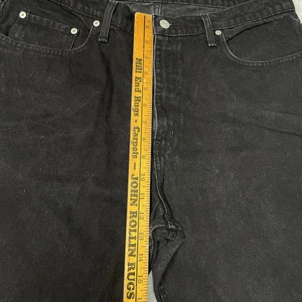 Vintage Polo Jeans Co Ralph Lauren Black Relaxed Wideleg Jeans 38x30 Fits 36x29